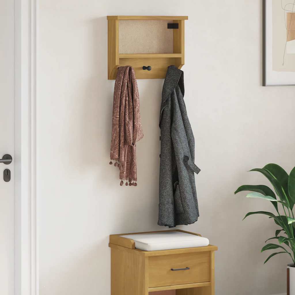 Wandkapstok Sandnes 45X12X35 Cm Massief Grenenhout
